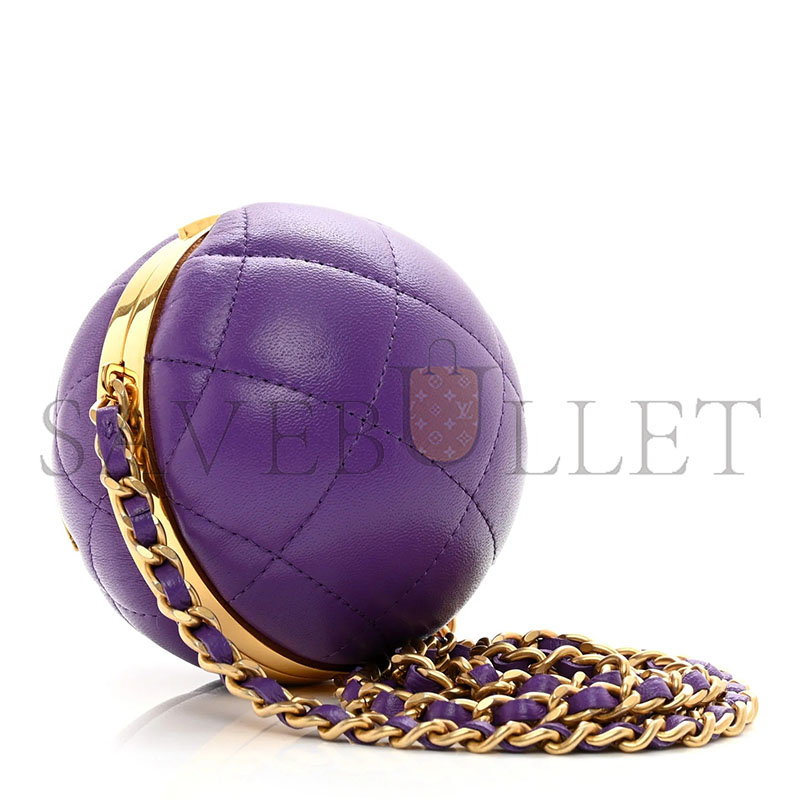 Ch**el 22 sphere minaudiere quilted lambskin (9*9*9cm)